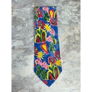 People First Multicolor Floral Men's Silk Crepe Necktie